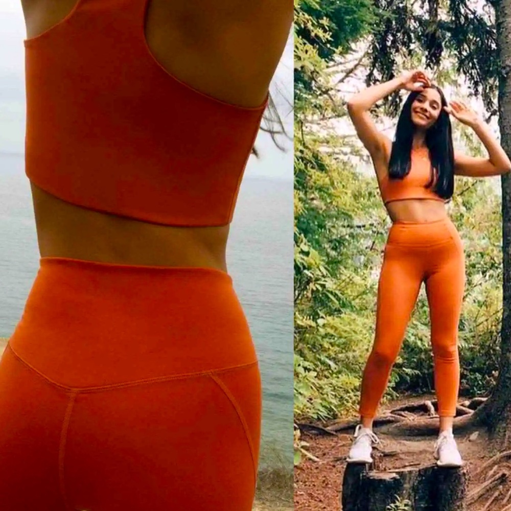 New Girlfriend Collective High Rise Compressive Pocket Legging Tart 7/8 Legging